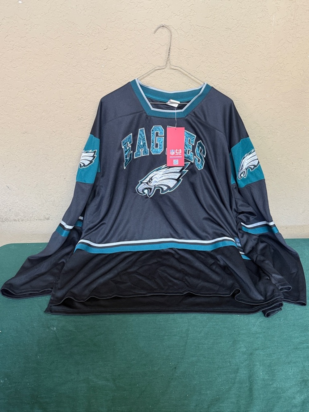 New Philadelphia Eagles Mens Shirt Black & Midnight Green